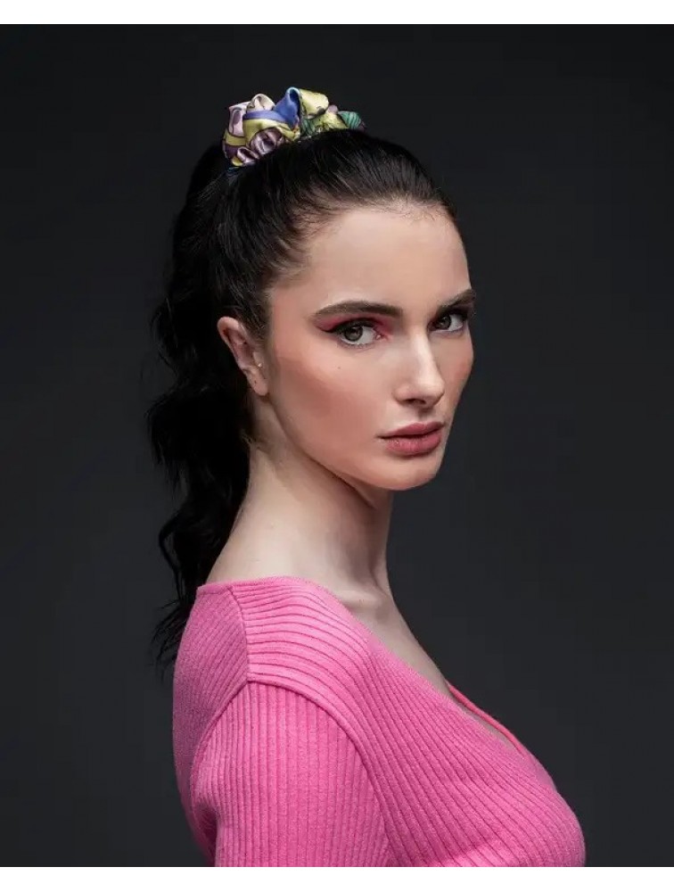 EMMANUELLE SILK Pastel scrunchy