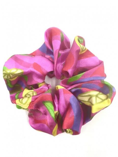 EMMANUELLE SILK Pink lemonade scrunchy