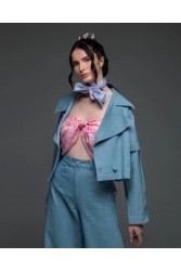 EMMANUELLE SILK Pink Ροζ Μαντήλα