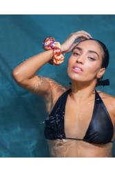 EMMANUELLE SILK Sea words Scrunchy