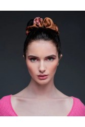 EMMANUELLE SILK Terra cotta scrunchy