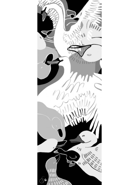 EMMANUELLE SILK Ugly Duckling Grey Scarf