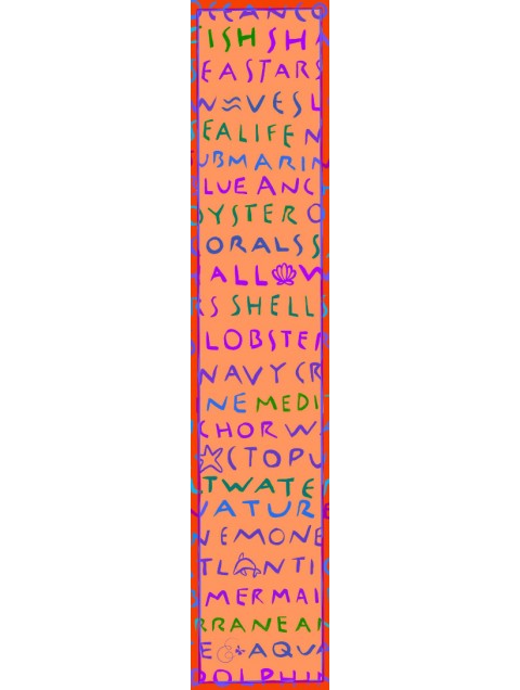 EMMANUELLE SILK Sea words foulard EMMANUELLE SILK Sea words foulard