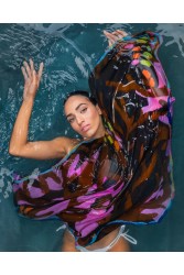 EMMANUELLE SILK Corals Μαντήλα