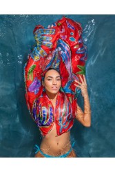 EMMANUELLE SILK Whale Μαντήλα