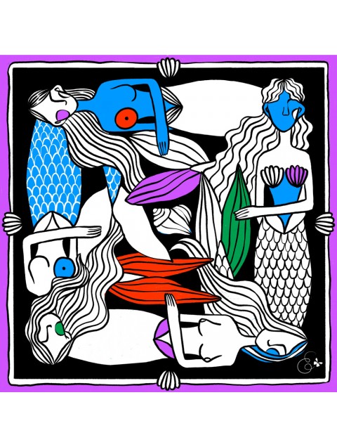 EMMANUELLE SILK Mermaid scarf EMMANUELLE SILK Mermaid scarf