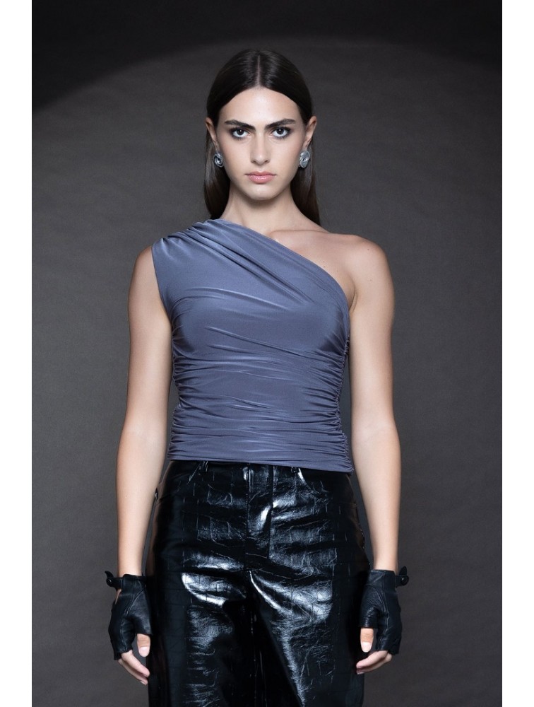 FOREVER YOUNG Adriana Top Silver Ασημί Τοπ