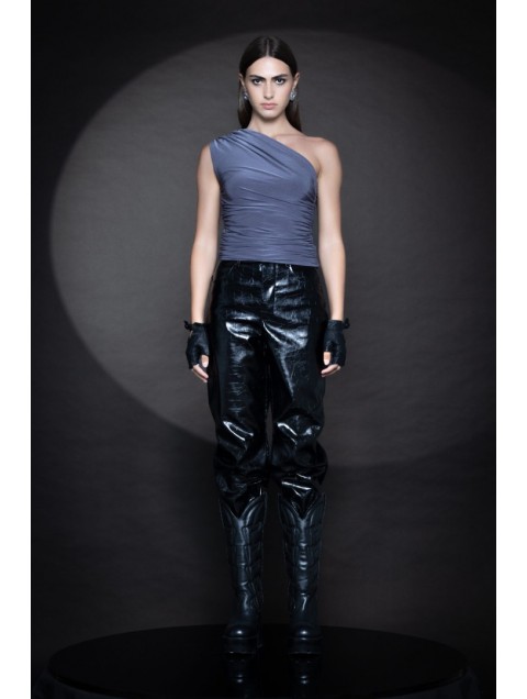 FOREVER YOUNG Adriana Top Silver Ασημί Τοπ