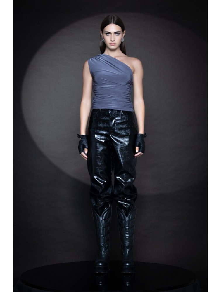 FOREVER YOUNG Adriana Top Silver Ασημί Τοπ