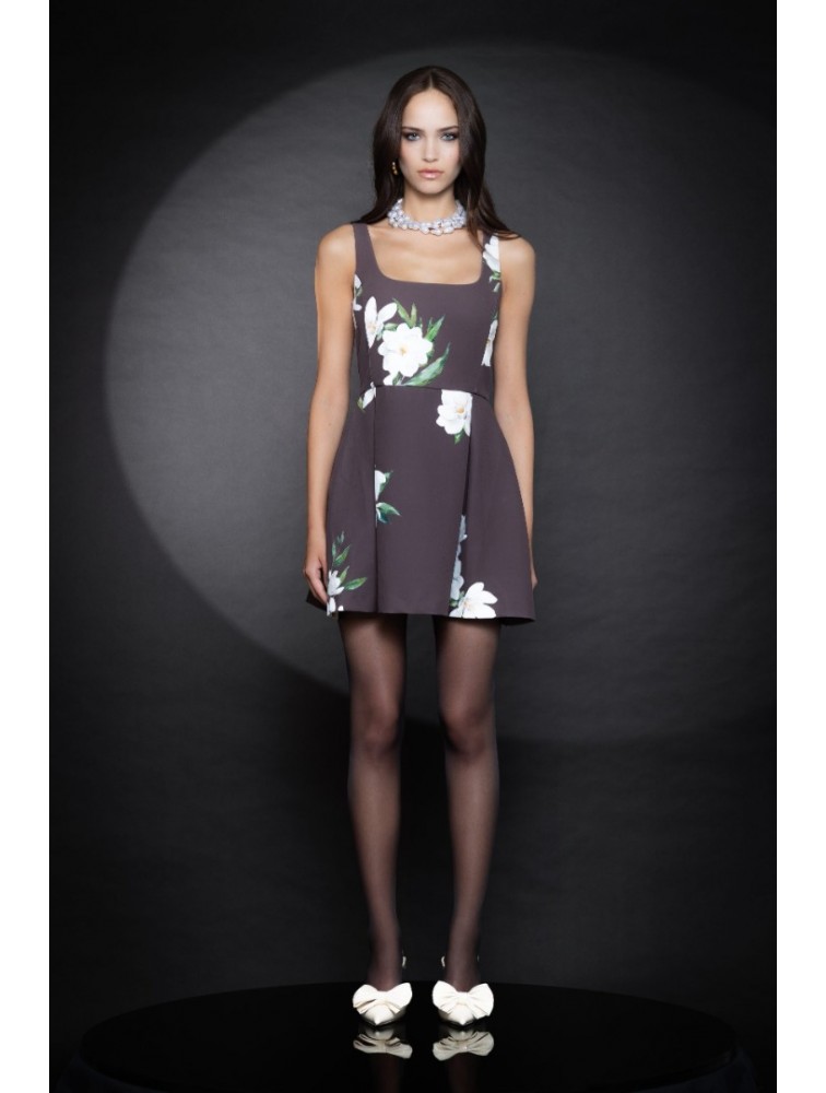 FOREVER YOUNG Ava Dress Brown Floral Καφέ Φλοράλ Φόρεμα