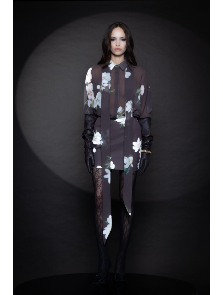 FOREVER YOUNG Ava Shirt Brown Floral Καφέ Φλοράλ Πουκάμισο