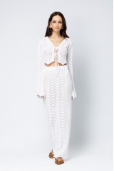 FOREVER YOUNG Anais Knit Skirt Λευκή Πλεκτή Φούστα