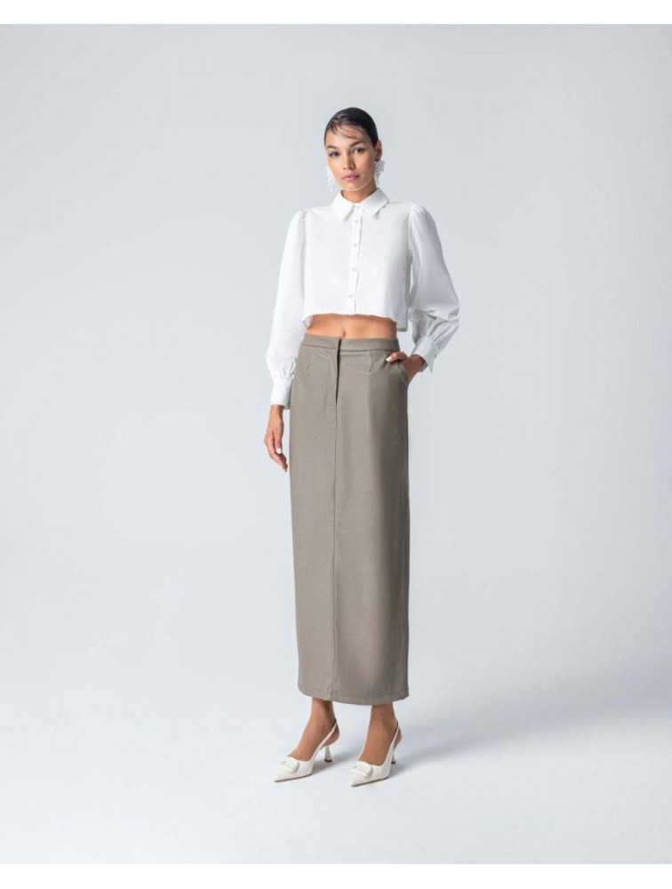 FOREVER YOUNG Brooke Maxi Skirt Χακί Φούστα
