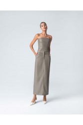 FOREVER YOUNG Brooke Maxi Skirt Χακί Φούστα