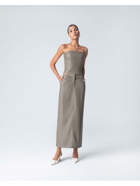 FOREVER YOUNG Brooke Maxi Skirt Χακί Φούστα 