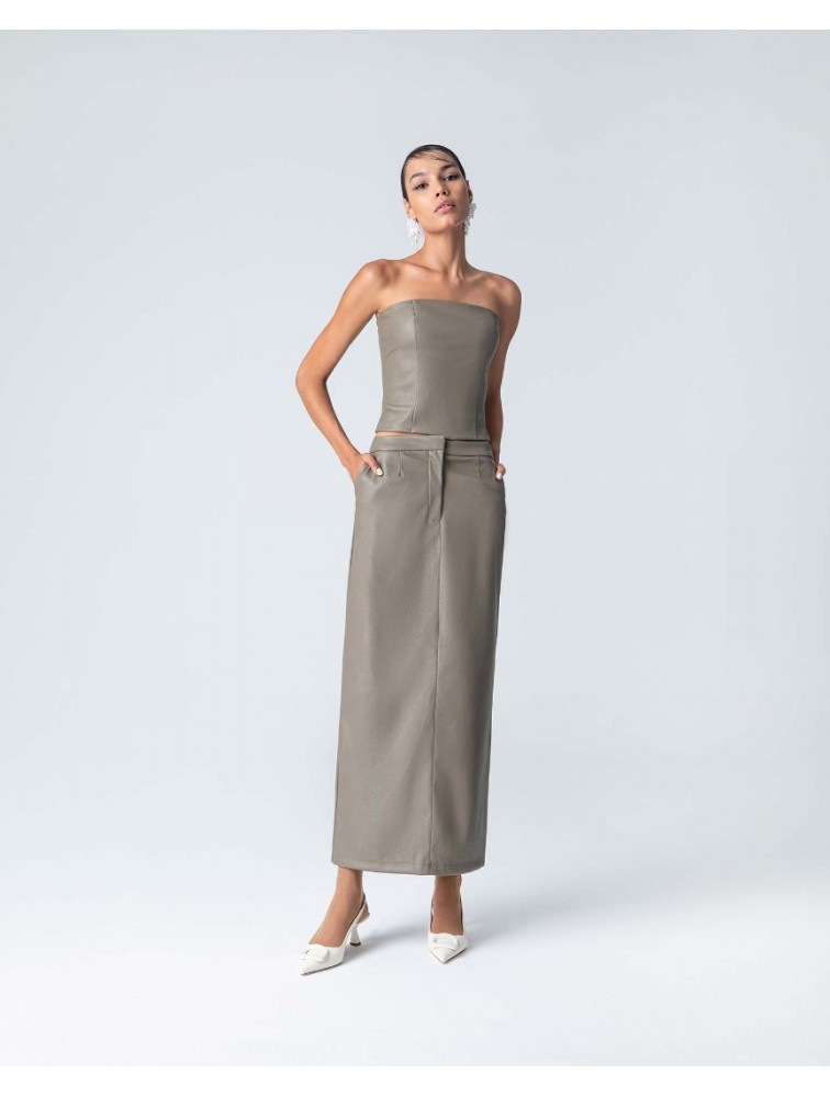 FOREVER YOUNG Brooke Maxi Skirt Χακί Φούστα