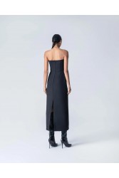 FOREVER YOUNG Callie Midi Dress Μαύρο Μίντι Φόρεμα