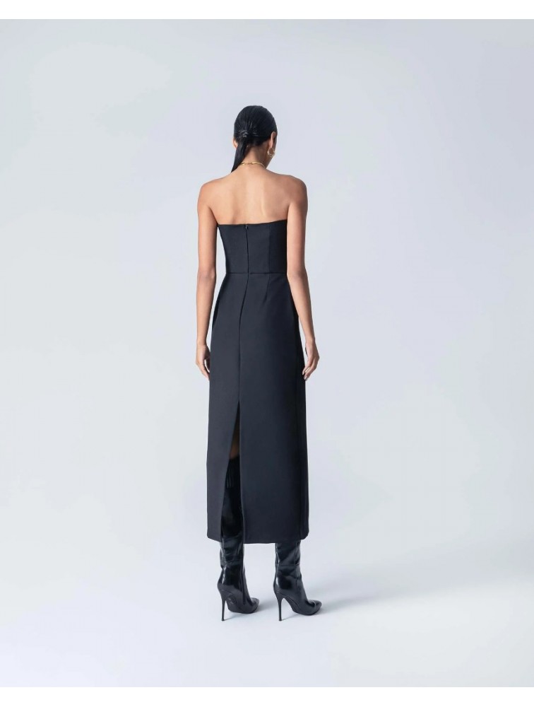 FOREVER YOUNG Callie Midi Dress Μαύρο Μίντι Φόρεμα