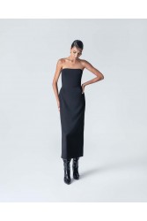 FOREVER YOUNG Callie Midi Dress Μαύρο Μίντι Φόρεμα