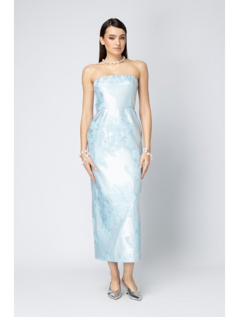 FOREVER YOUNG Eclat Midi Dress Γαλάζιο Μίντι Φόρεμα