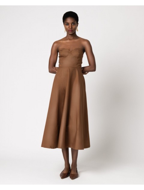 FOREVER YOUNG Elora Dress Brown