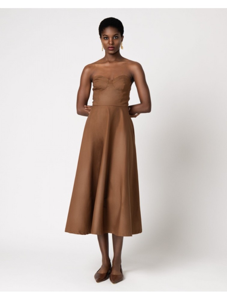 FOREVER YOUNG Elora Dress Brown Καφέ Φόρεμα
