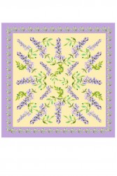 FOREVER YOUNG Jardin Satin Scarf Κίτρινο Φλοράλ Μαντήλι