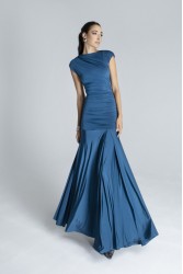 FOREVER YOUNG Kaia Dress Πετρόλ Μάξι Φόρεμα