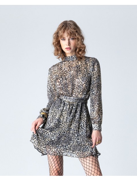 FOREVER YOUNG Kimberly Dress Λεοπάρ Φόρεμα