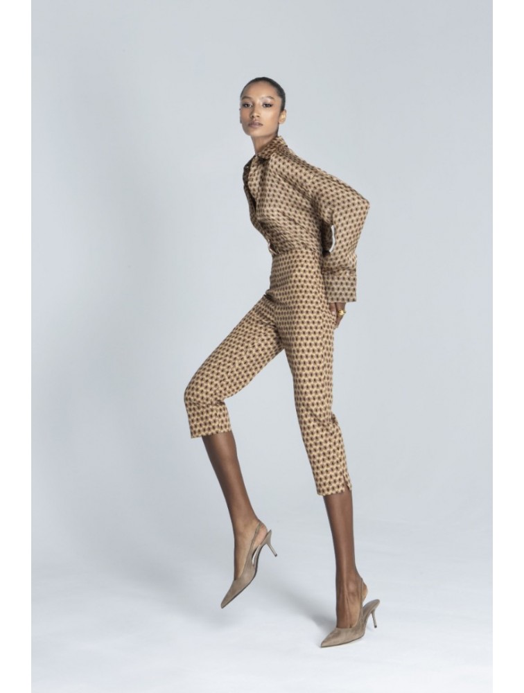 FOREVER YOUNG Mona Capri Pants Εμπριμέ Κάπρι Παντελόνι