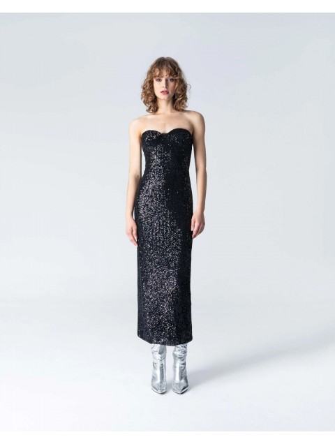 FOREVER YOUNG Pandora Sequin Dress Μαύρο Φόρεμα με Παγιέτα FOREVER YOUNG Pandora Sequin Dress Μαύρο Φόρεμα με Παγιέτα