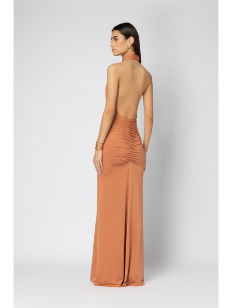 FOREVER YOUNG Persephone Dress Terracotta Πορτοκαλί Μάξι Φόρεμα