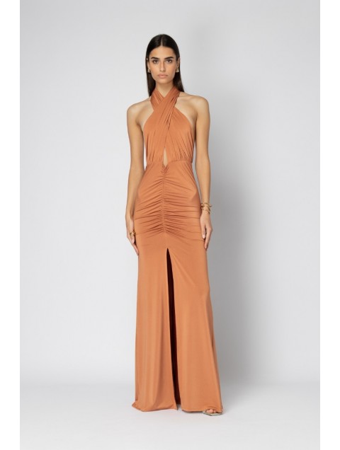 FOREVER YOUNG Persephone Dress Terracotta Πορτοκαλί Μάξι Φόρεμα