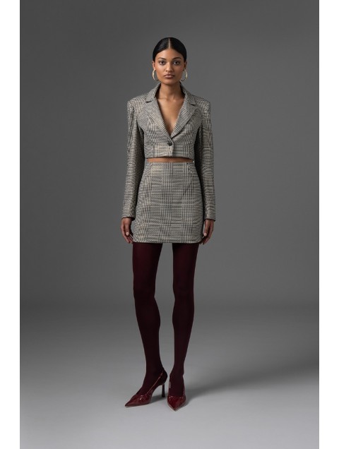 FOREVER YOUNG Safiya plaid blazer
