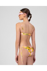 FOREVER YOUNG Side Tie Bikini Bottom (Floral Yellow) Κίτρινο σλιπ μαγιό