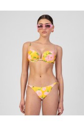 FOREVER YOUNG Padded Balconette Bikini Top (Floral Yellow) Κίτρινο Τοπ μαγιό