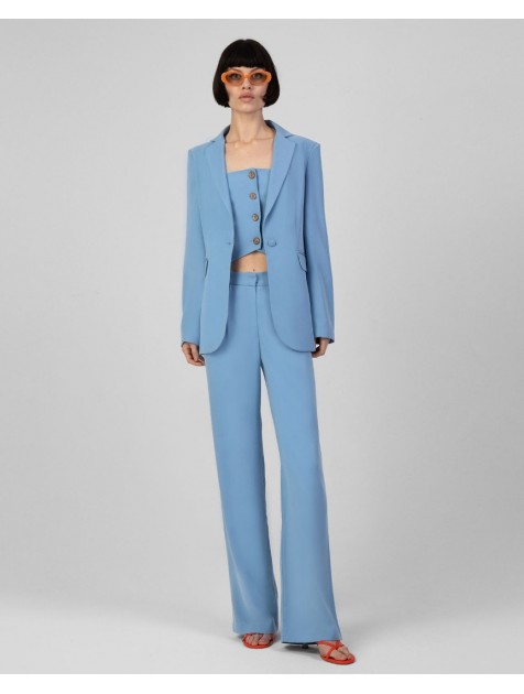 FOREVER YOUNG Faye High Waist Pants Μπλε Ψηλόμεση Παντελόνα FOREVER YOUNG Faye High Waist Pants Μπλε Ψηλόμεση Παντελόνα