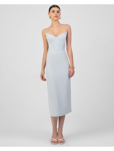 FOREVER YOUNG Clelia Midi Dress Σιέλ Μίντι Φόρεμα FOREVER YOUNG Clelia Midi Dress Σιέλ Μίντι Φόρεμα