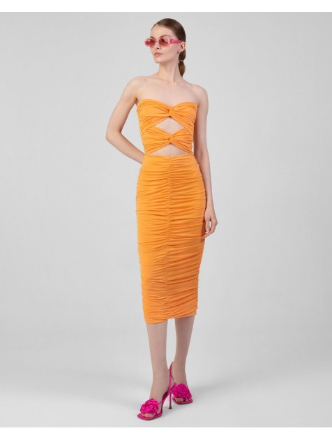 FOREVER YOUNG Irene Midi Dress Orange Πορτοκαλί Μίντι Φόρεμα FOREVER YOUNG Irene Midi Dress Orange Πορτοκαλί Μίντι Φόρεμα
