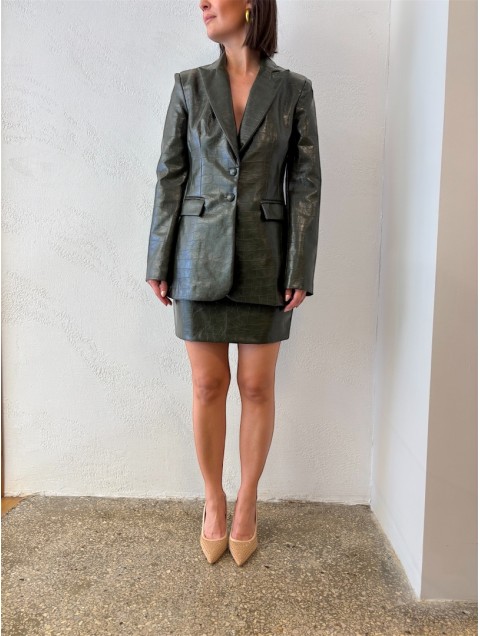 FOREVER YOUNG Rihana Croco Khaki Blazer