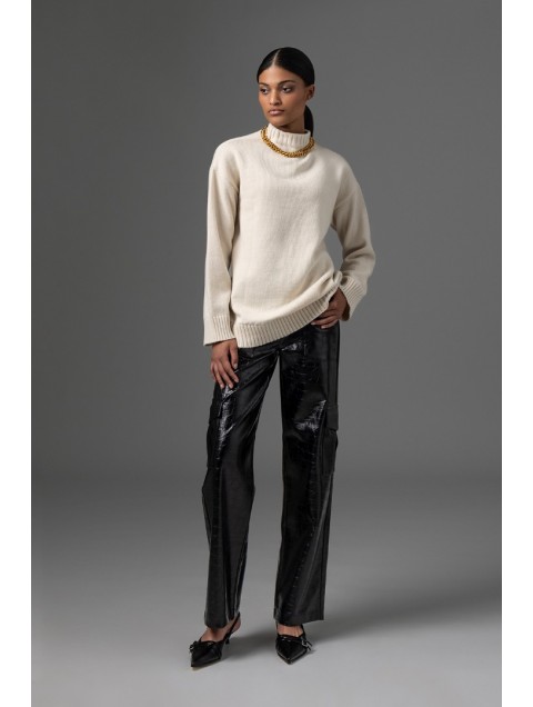 FOREVER YOUNG Rhana croco black pants FOREVER YOUNG Rhana croco black pants