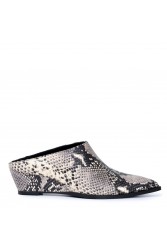 GLAMAZONS Mr Pointy Black n White Leather Mules Ασπρόμαυρα Δερμάτινα Mules