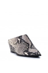 GLAMAZONS Mr Pointy Black n White Leather Mules Ασπρόμαυρα Δερμάτινα Mules