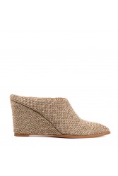 GLAMAZONS Beige Raffia Mules Μπεζ Mules Από Ράφφια