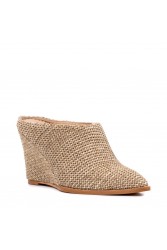GLAMAZONS Beige Raffia Mules Μπεζ Mules Από Ράφφια