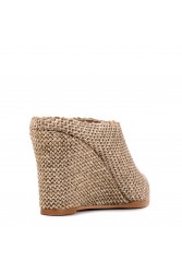 GLAMAZONS Beige Raffia Mules Μπεζ Mules Από Ράφφια
