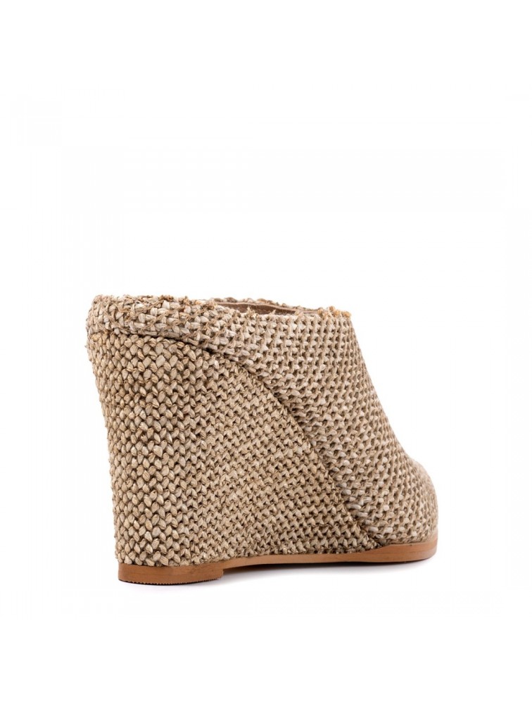 GLAMAZONS Beige Raffia Mules Μπεζ Mules Από Ράφφια