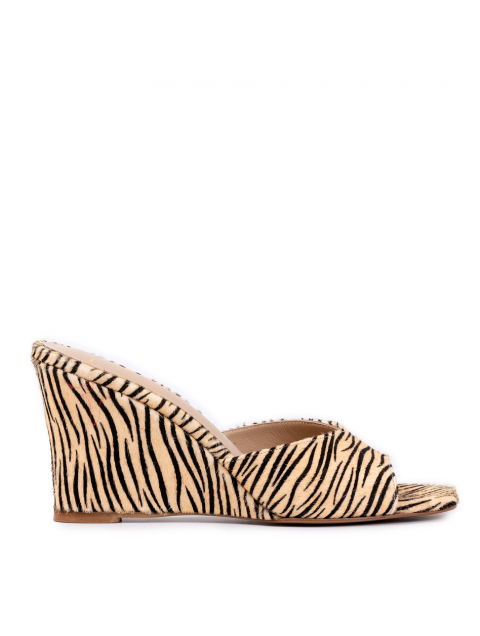 GLAMAZONS Panama Beige Animal Mules
