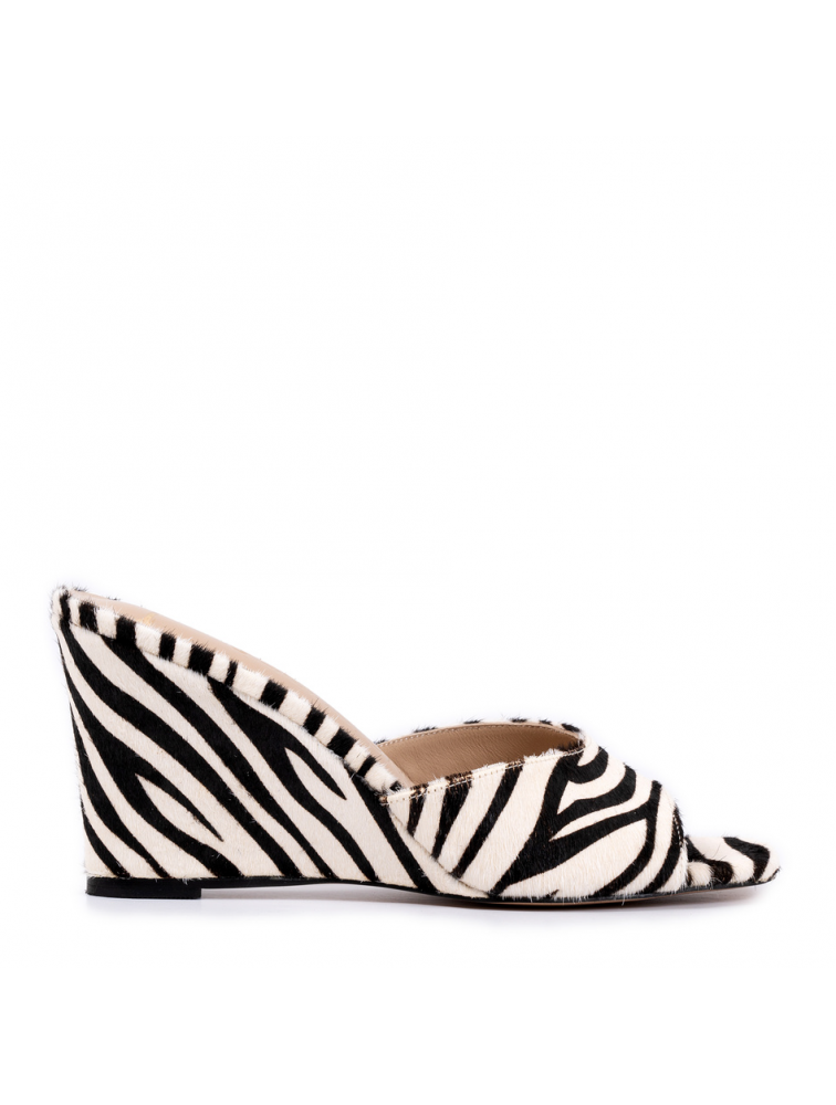 GLAMAZONS Panama Zebra Black And White Mules