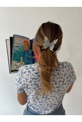 HEY BEAUTY Butterfly Crystal Clip in Blue Crystals Κλάμερ σε σχέδιο πεταλούδας